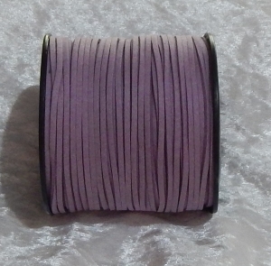 Faux Suede Cord Flat 3mm Light Purple